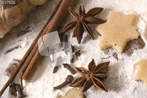 Image of christmas gingerbreads ingredients