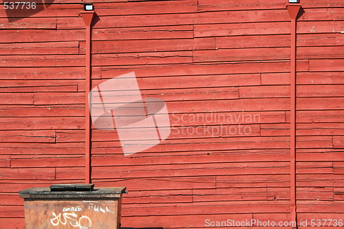 Image of Red Wooden Wall