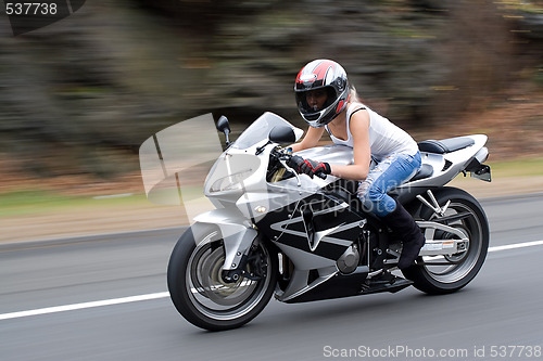 Image of Blonde Biker Girl