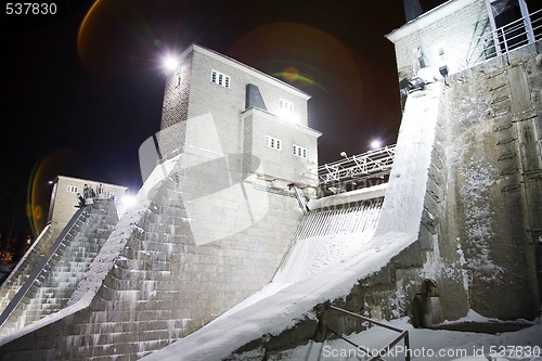 Image of Dam by Winter Night