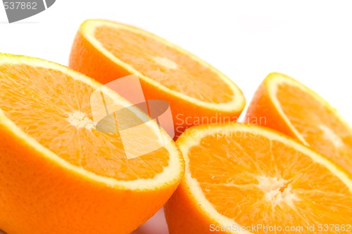 Image of fresh oranges halves