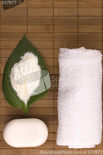 Image of milk bath. white spa