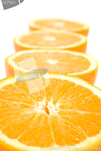 Image of fresh oranges halves