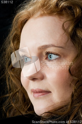 Image of Portrait of a beautiful blue eyed woman