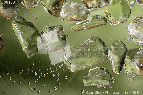 Image of fresh green. ice cubes