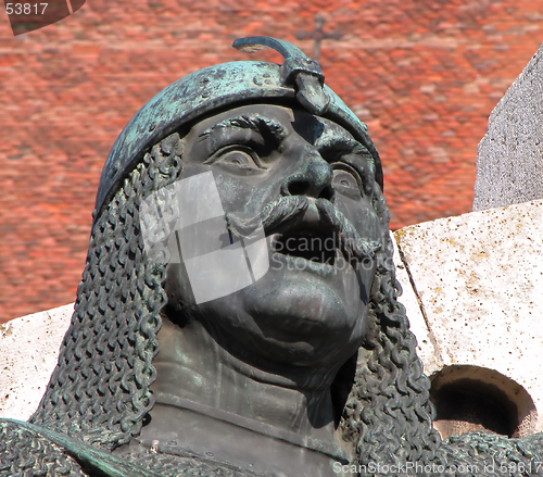 Image of Warrior statue -detail