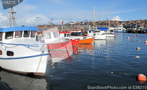 Image of Small colorful fishingboats