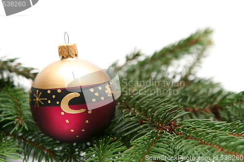 Image of Red christmas bulbs