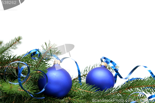 Image of Blue christmas bulbs