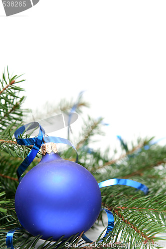 Image of Blue christmas bulbs