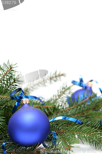 Image of Blue christmas bulbs