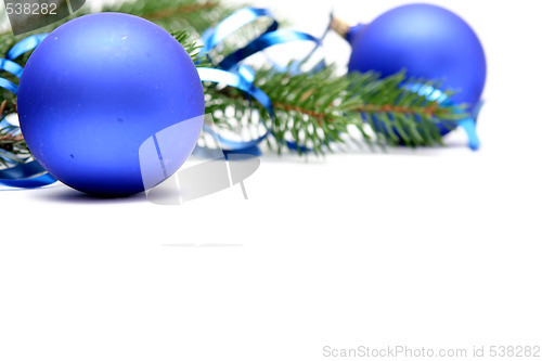 Image of Blue christmas bulbs