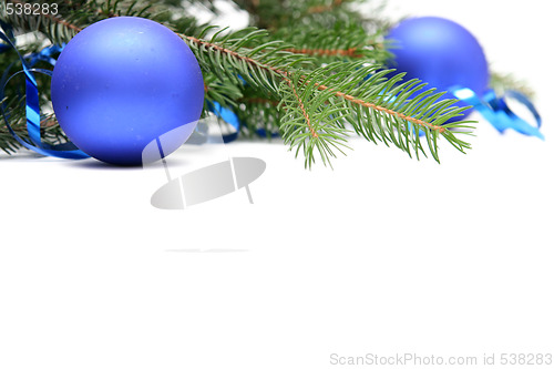 Image of Blue christmas bulbs