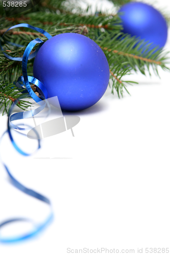 Image of Blue christmas bulbs