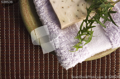 Image of spa. bath items