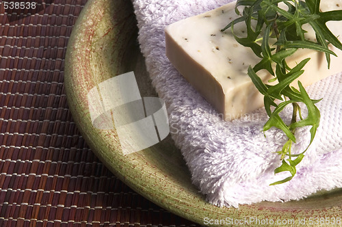 Image of spa. bath items