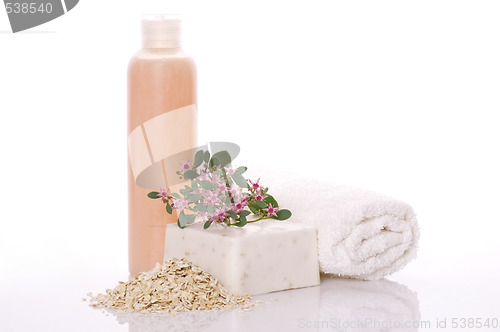 Image of spa. bath items