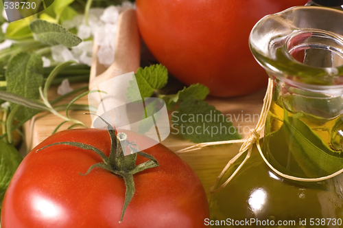 Image of fresh herbs and vegetables