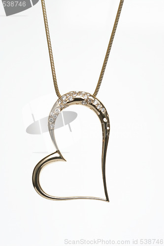Image of Golden Heart Shaped Necklace