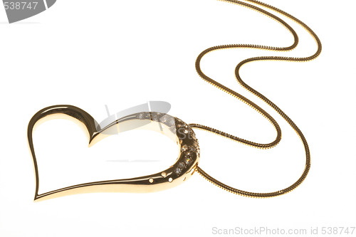 Image of Golden Heart Shaped Necklace_2