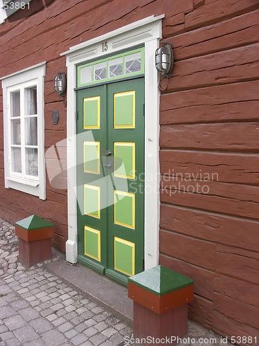Image of Old coloured out door