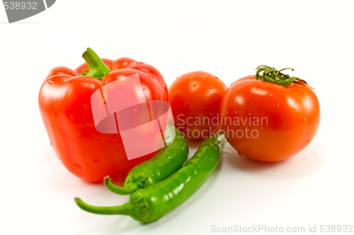 Image of peppers and tomatoes