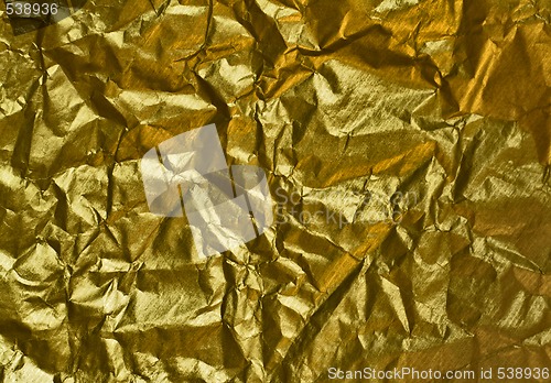 Image of wrinkled golden paper