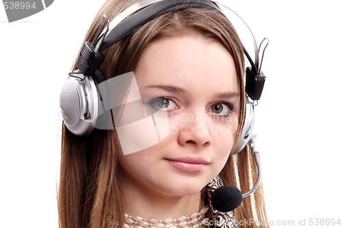 Image of Teenage girl in headphones