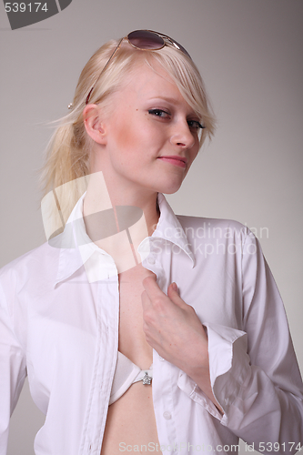 Image of Fashion model in studio