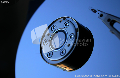 Image of Close-up of the opened Hard Disk Drive [5]