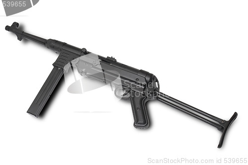 Image of German submachine gun. MP40 