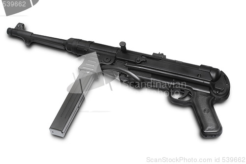 Image of German submachine gun. MP40 