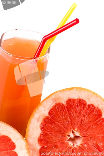 Image of juice and grapefruit