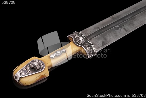 Image of Part of beautiful example of caucasian dagger