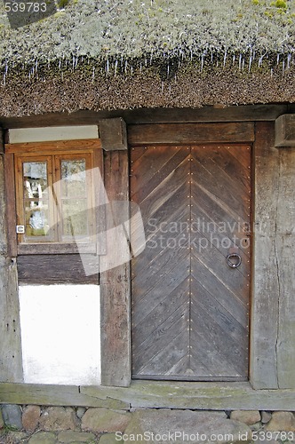 Image of Door in a half-timbered house.