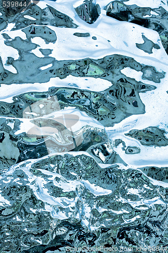 Image of Blue metal vertical