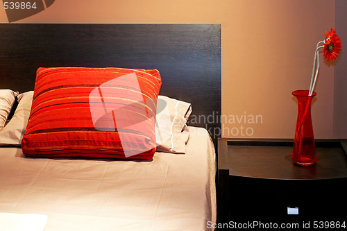 Image of Brown bed detail