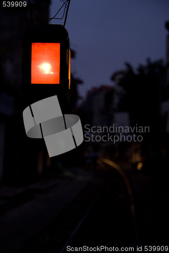 Image of Red lamp abstract