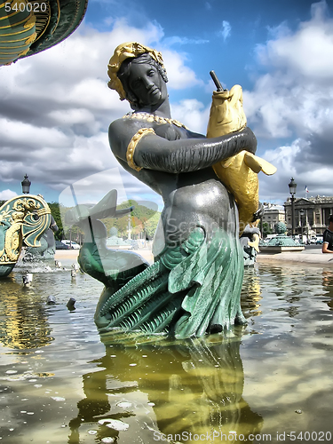 Image of Paris - fountain detail at the Concorde square