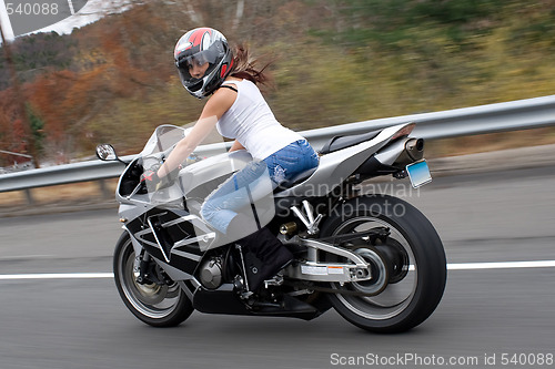 Image of Blonde Biker Girl