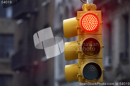 Image of Traffic light on red