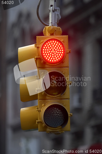 Image of Traffic light on red