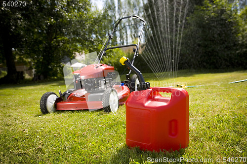 Image of Red Lawn Mower