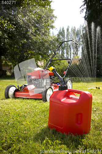 Image of Red Lawn Mower