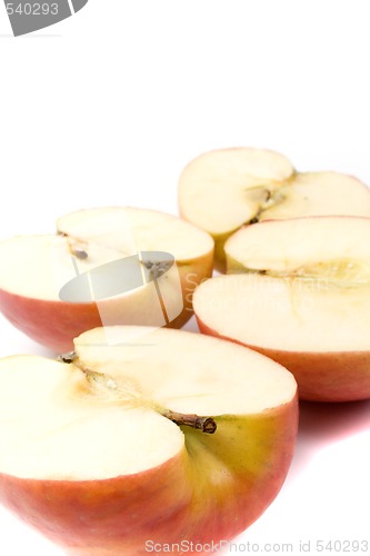 Image of apple halves