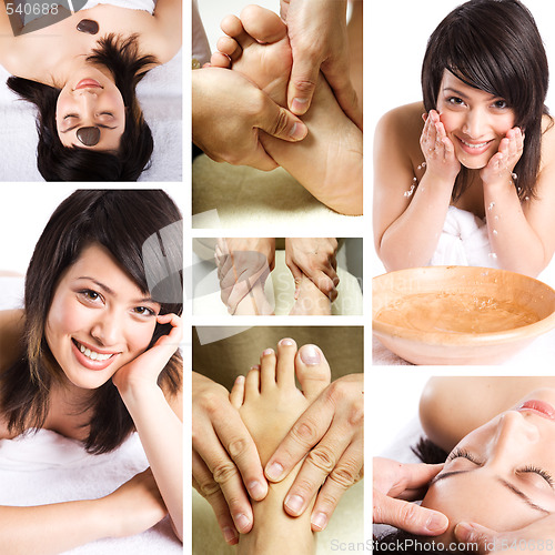 Image of Beauty spa and massage collage