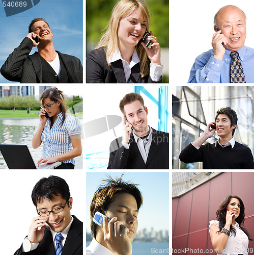 Image of Business people talking on the phone