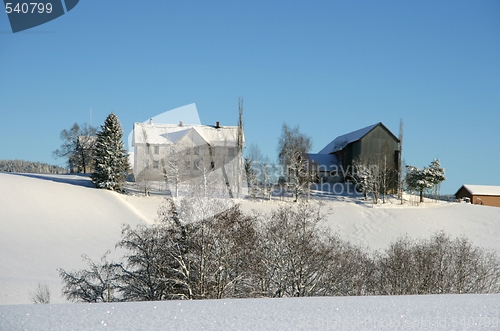 Image of Old farm in winter