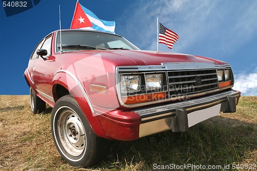 Image of Red Retro Car