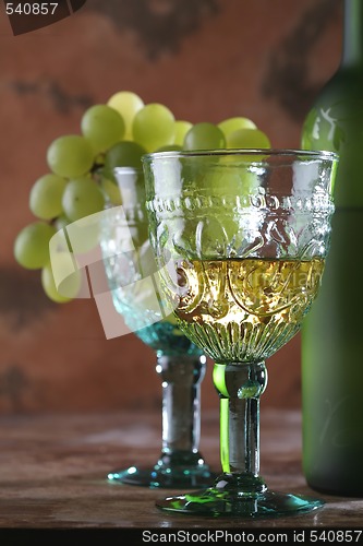 Image of Two Goblets and Grape